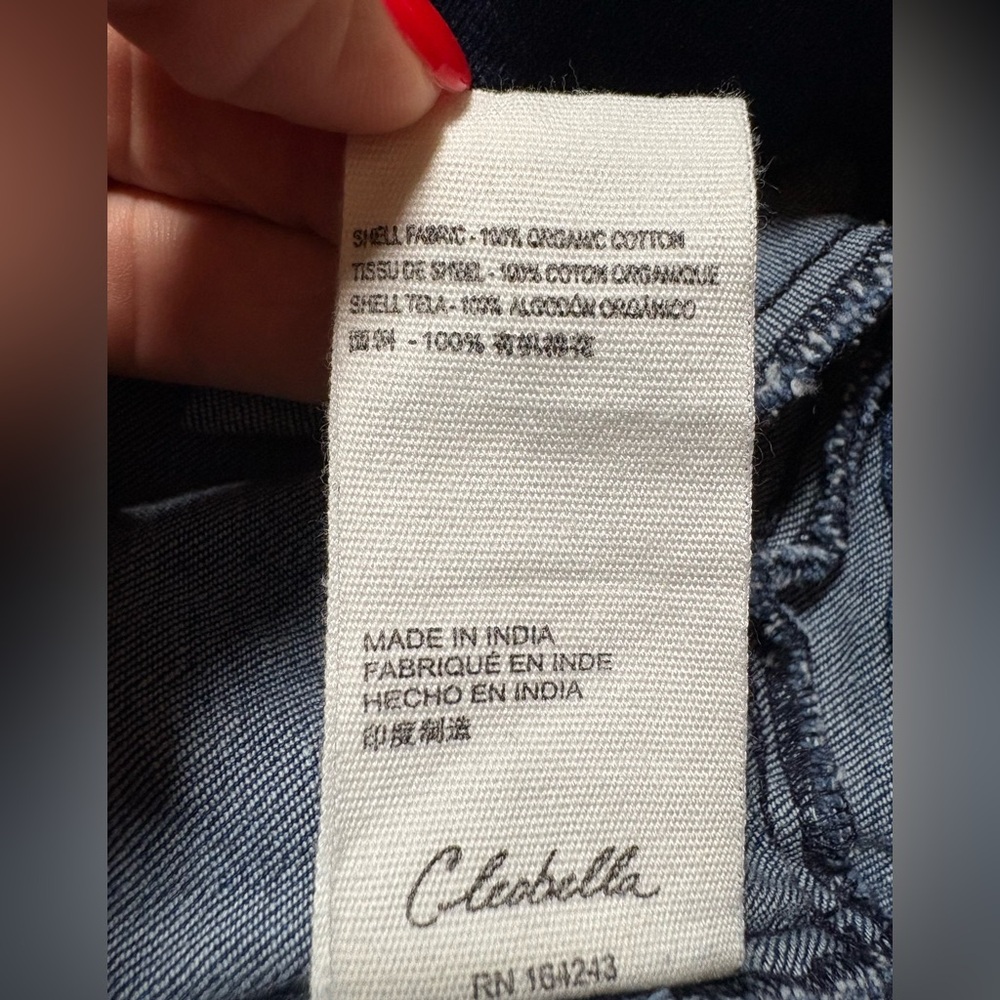 Cleobella size small denim high waisted trouser shorts - Picture 6 of 8
